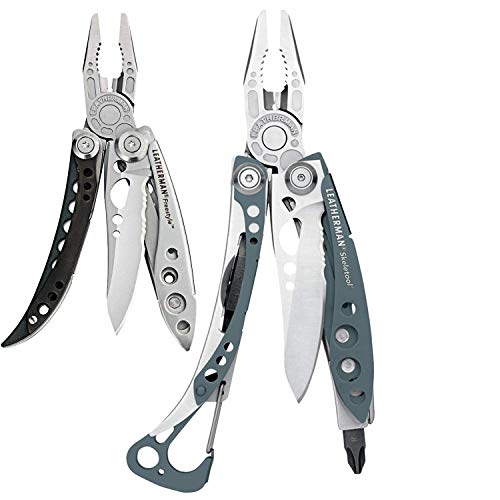 LEATHERMAN – Skeletool Lightweight Multitool with Combo Knife and Bottle Opener, Blue +