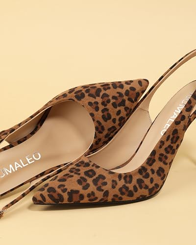 Image of NUMALEO Slingback Heels for Women Pointed Close Toe Kitten Heels Patent Pumps Dress Party Comfy Heeled Sandals Stiletto 2.5 Inch Dress Shoes