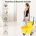 ETOYA 24L Commercial Mop Bucket with Side Press Wringer on Wheels,Yellow,Include Heavy Duty Industrial Mop for Restaurants, Schools, Hospitals, Warehouses & Janitorial Use