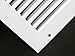 HVAC Premium 14'' x 8'' [Duct Opening] Flat Stamped Steel Return Air Grille - Sidewall and Ceiling - HVAC Vent Duct Cover - White [Outer Dimensions: 15.75''w X 9.75''h]