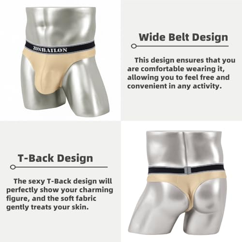 Men’s Sexy Thong Underwear lce Silk Bikini Briefs G-String Tongs T-Back2