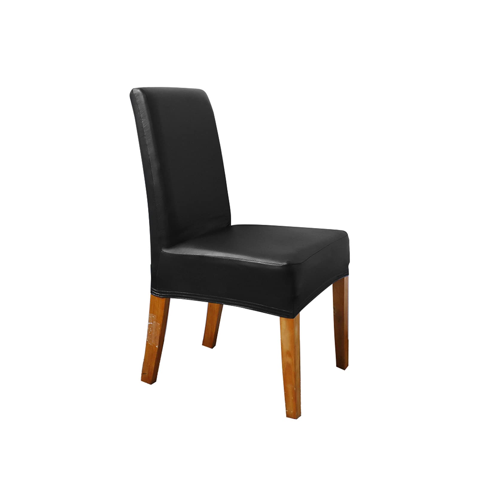 Housses de chaise contre taches et usure cuir PU noir salle à manger