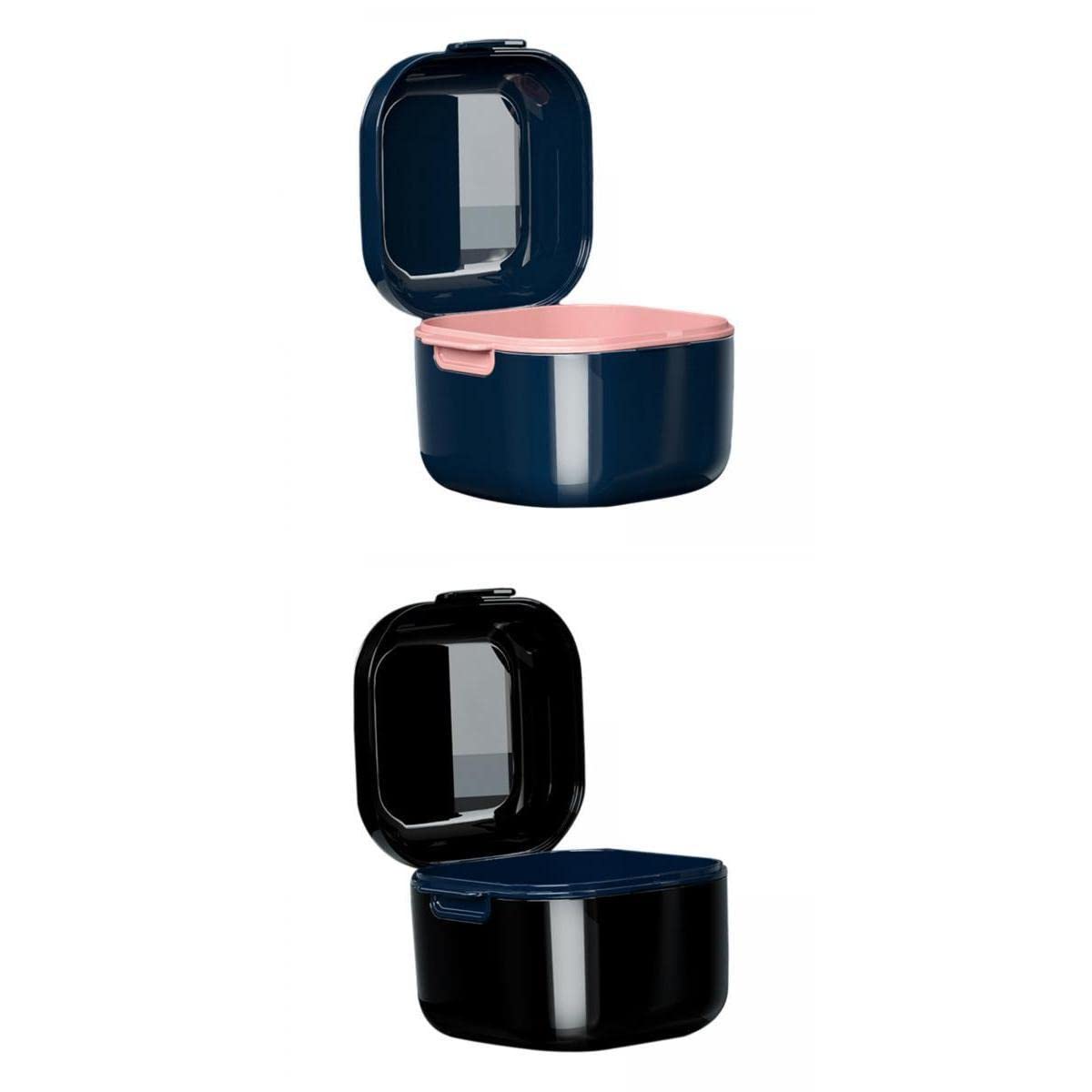 Denture Case w/Strainer Basket Bath Cleaning/Soaking for Night Guard | Health & Beauty | Oral Care | Denture Care