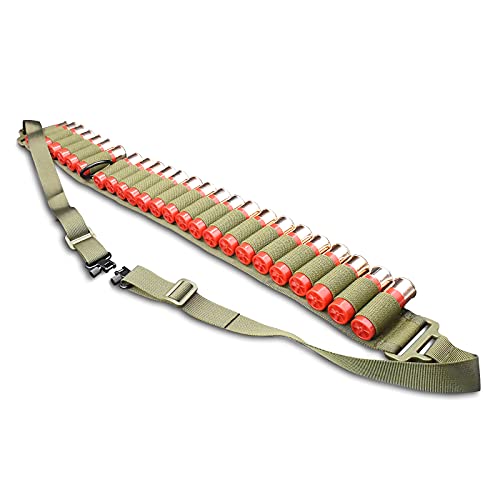binboll-Tactical 2 Point Shotgun Ammo Sling Holds 25 Shotgun Shell Bullets Carrier for Outdoors