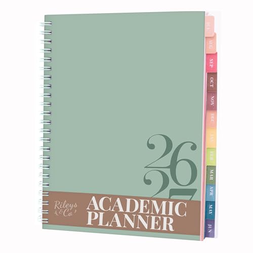 Rileys 2026-2027 Classic Academic Planner 20x15cm (Green)