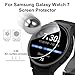 BHARVEST [5+5 Pack] Galaxy Watch 7 44mm Screen Protector, Waterproof Case Protective Cover+Tempered Glass Screen Protector Ultra-Thin Hard PC Guard Bumper for Samsung Galaxy Watch 7 44mm Men