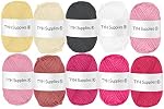 TYH Supplies BCK Collection Acrylic Yarn, 10 DK Light Worsted Mini Skeins for Crocheting & Knitting, Soft Craft Yarn for Amigurumi, Beginners, Small Projects, Curated Multicolor Assortment
