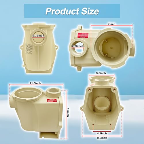 350015 Volute Pump Housing Replacement for WhisperFlo, IntelliFlo VF, VS 3050, VS, VS+ Pool and Spa Inground Pump, Aftermarket Part by TycoonWon - Image 8