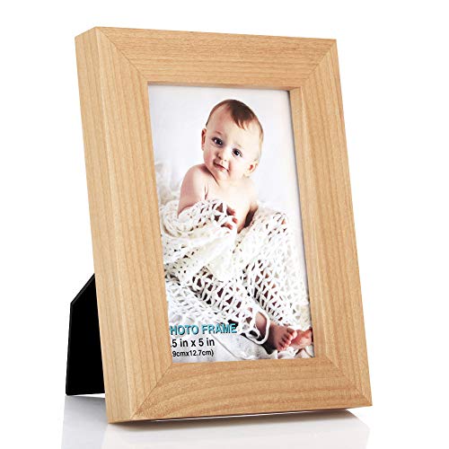 Rpjc 3.5X5 Inch Picture Frame Made Of Solid Wood High Definition Glass For Table Top Display And Wall Mounting Photo Frame Natural #TOP16