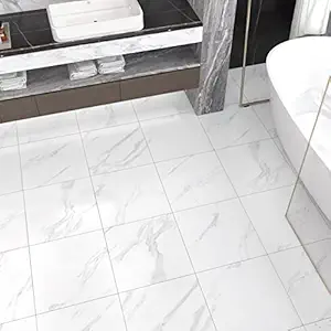 WESTICK 20 Square feet Marble Peel and Stick Floor Tile Living Room vinly Peel and Stick Tile Removable high Temperature and Scratch Resistant, Single Sheet 12