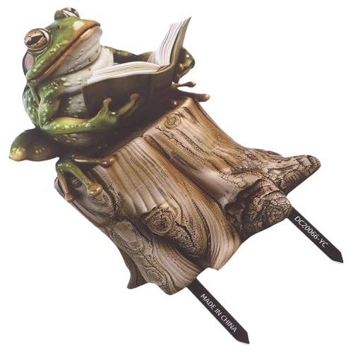Yardwe Paletto da Giardino in Metallo a Forma di Rana Decorativa Ornamento da Prato per Esterni Statua da Giardino Primaverile per Vialetti e Aiuole Decorazione per Patio e Prato