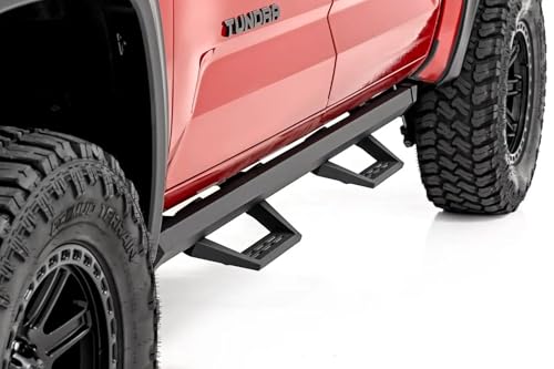 Estribos laterales de aluminio Rough Country SRL2 para Toyota Tundra miniatura 2