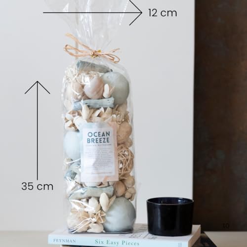 Image of Ocean Scented Luxury Pot Pourri | Natural & Eco-Friendly Fragrance Flowers Christmas Decor for Home, Office, Bedroom, and Christmas Parties (Without Bowl)