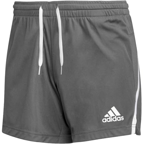 adidas Women's Team Issue Knit Shorts M Gray | White