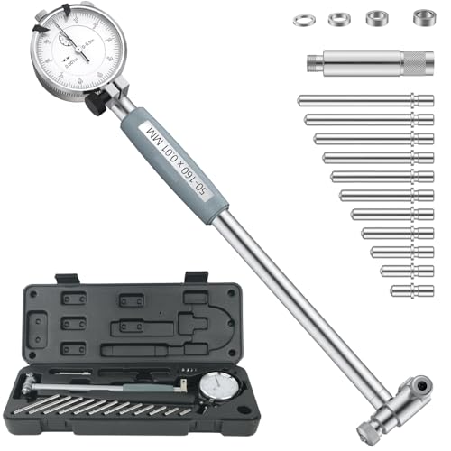 Image of HDLNKAK Dial Indicator Bore Gauges 2 inch-6 inch /0.001 inch, Extender Internal Diameter Gauge, Cylinder Bore Gauge Measurement, Bore Measurement Instrument Ensuring Precision for Machinists.
