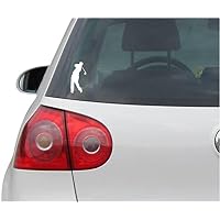INDIGOS UG - Adesivo per Auto JDM - Die Cut - Golfer Sticker Pellicola - Nero - 73 mm x 149 mm