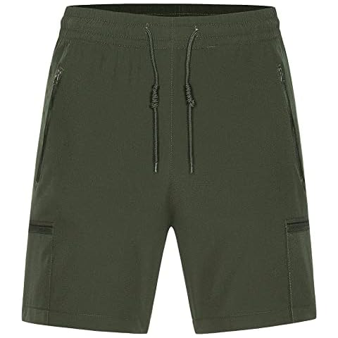 Pursky Women's Cargo Hiking Shorts Quick Dry Lightweight Golf Pocket Plus Size, Armygreen, XL Cover