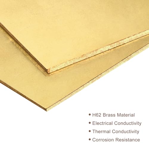 QUARKZMAN Messingplatten 100x50x1mm, Messingblech Streifen Messingfolie Blech, Messing Blechplatten Gold Messingstreifen für Industrie Elektrische Reparaturen Kunsthandwerk