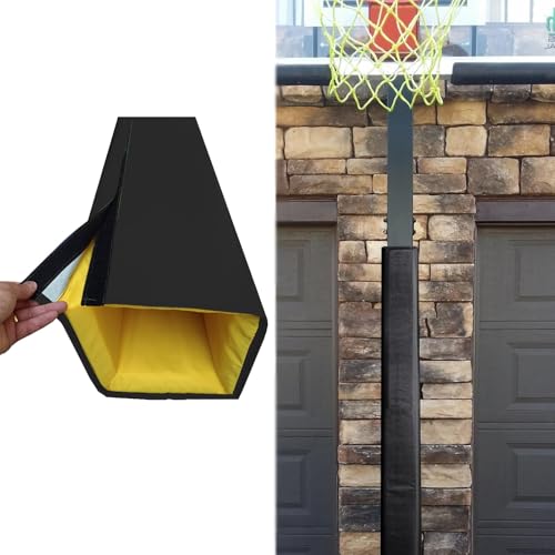 �o�X�P�b�g�{�[���|�[���p�b�h �S�����o�X�P�b�g�{�[���S�[���|�[���p�b�h 152 Cm�A�n�����|�[���p�f�B���O���b�v���J�o�[�A�X�N�G�A�K���[�W���v���e�N�^�[�}�b�g�A���t���ȒP(Black,2"x2" (5x5cm))