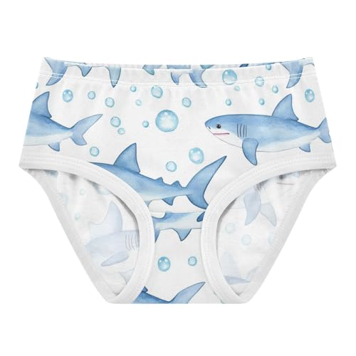 Wusikd Cute Girls' Underwear Cotton Baby Sharks Bubble Girls Briefs Soft Toddler Underwear 2T