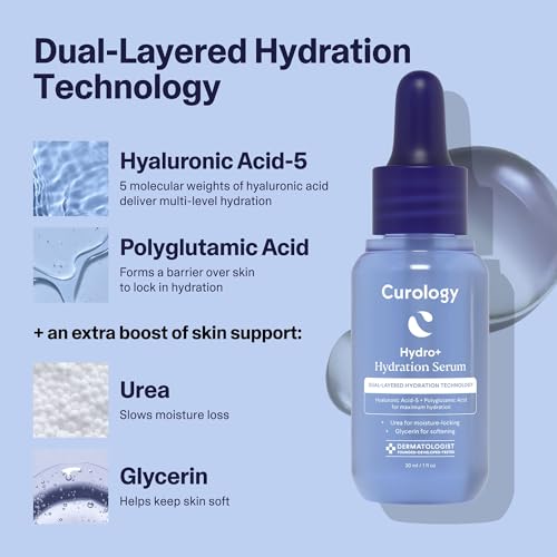 Curology Hydration Serum, Hyaluronic Acid-5 Complex Face Serum, Visibly Plumping, Smoothing, Hydrating Skin Care, 1 fl oz