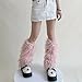 Zksbdxz Japanese Plush Leg Warmers Boot Covers Solid Leg Socks Punk Knee-length Hiphop Hot Girl Fashion Warm Socks
