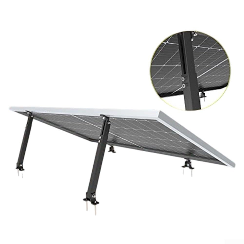 Kit de montage pour panneaux solaires en aluminium réglable pour toits plats avec résistance aux intempéries et réglage de l'inclinaison de 15 à 30 degrés