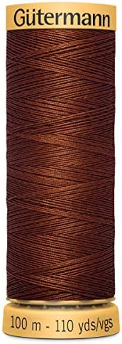 100% Natural Cotton Thread by Gutermann for Sewing and Quilting - 100m Spools - Colour Number WHT - 1 x 100m Spool