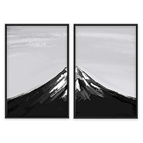 SIGNWIN Framed Canvas Wall Art Abstract Mountain Canvas...