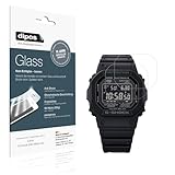 dipos I 2x Protector de Pantalla compatible con Casio G-Shock GW-5000-HS Vidrio Flexible Cristal Proteccion 9H