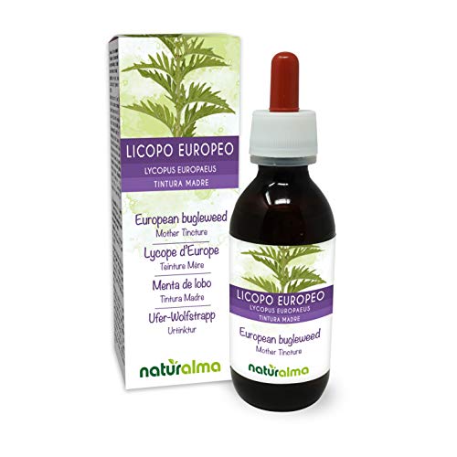 Lycope d’Europe ou Patte de loup (Lycopus europaeus) herbe Teinture Mère sans alcool Naturalma | Extrait liquide gouttes 120 ml | Complément alimentaire | Végétalien ou végan Cover