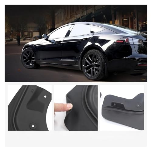 Guardabarros para Tesla Model X 2022-2024: protección contra salpicaduras sin perforar el coche 4