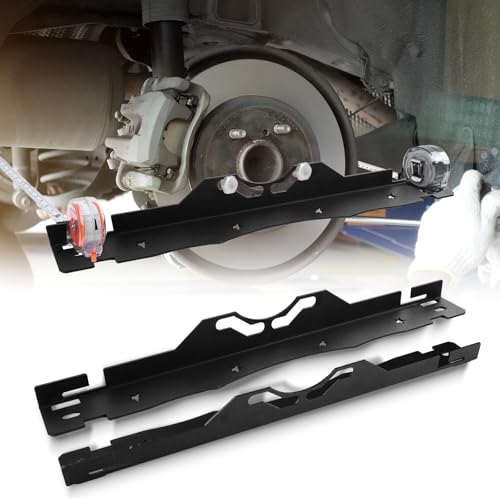 Image of 2 Pack Heavy Duty Wheel Alignment Tool Kit - Black Toe Alignment Tool Plates Measures,Hanging Hole Design - Fast and Accurate Measurements,Suitable for Various Vehicles