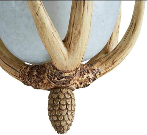 Lustre rustique en résine forme corne de cerf pour remplacer un plafonnier classique