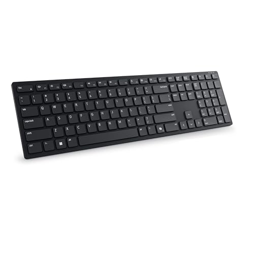 Dell Kabellose Tastatur – KB500 – QWERTZ Deutsch, 2.4 GHz RF, Kompaktes Design, Leise Tasten, Spritzwasserschutz, 36 Monate Akkulaufzeit, AES-128-Verschlüsselung, Schwarz
