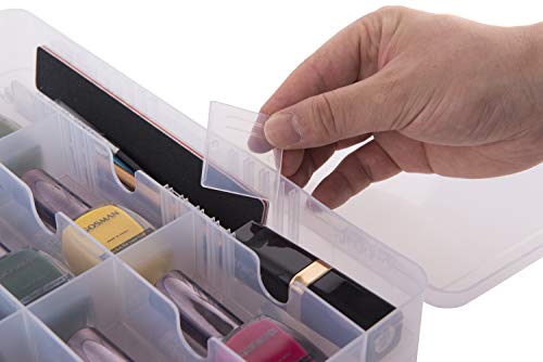 Zoostliss Universal Clear Nail Polish Organizer Holder For 48 Bottles Adjustable Dividers #TOP6