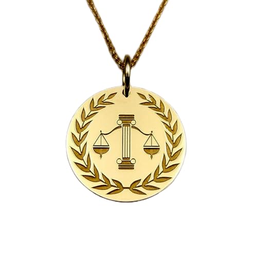 Collier pendentif pièce Balance de la Justice, le cadeau idéal unisexe