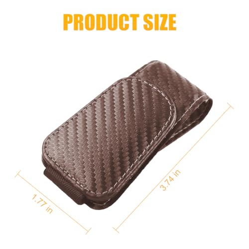 Image of AICEL Sunglasses Holders for Car Sun Visor, Leather Eyeglasses Hanger Mounter, Magnetic Glasses Holder and Ticket Card Clip, Auto Interior Accessories Universal for SUV Pickup Truck