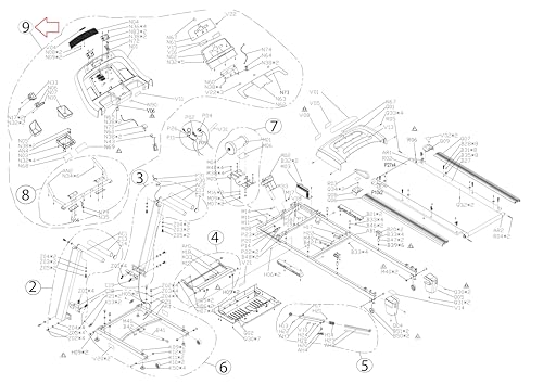 Image of Display Console Set Semi Assembly 1000205570 Works with HZ Fitness TM639 Treadmill