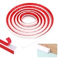 Flexible Quarter Round Molding Peel and Stick Rubber Quarter Round Trim Molding,Self Adhesive Shower Water Barrier Molding Trim for Corner Decor Bathroom Kitchen (3/4” W x 3/4” H x 118” L)
