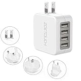 [Adaptador USB universal] Adopta voltaje de entrada amplio (CA 100-250V)/ carga más larga y más estable/ compatible con casi cualquier dispositivo inteligente con salida DC 5V/ como iPhone/ iPad/ Samsung Galaxy/ teléfonos inteligentes Android/ tableta/ banco de energía/ MP3 etc.