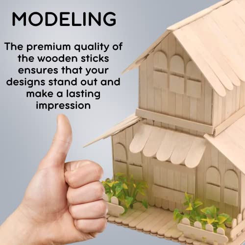 200Pcs Jumbo Popsicle Sticks For Crafts 6Inch Wood Sticks For Crafts Jumbo Craft Sticks Bulk Large Popsicle Sticks For Crafts And Art Supplies #TOP6