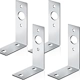 Dunzy Galvanized Trailer Light Brackets Mounting L Shape Tail Light Bracket for Boat Utility Trailer Parts Accessories, 4.5 x 3 x 1.5 Inch(4 Pcs)