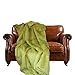 Luxurious Olive Green Faux Fur Throw, Custom Hand Made, Designer Throw Blanket, Bedspread, Comforter, Minky Lined Made in America (Queen)