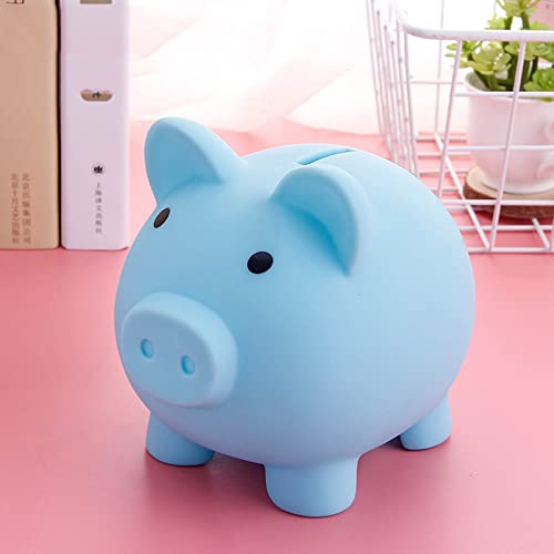 Tirelire en plastique pot d'économie d'argent mignon Yehapp couleur de la chair de cochon rouge jaune rose bleu dessin animé tirelire pour filles garçons tout-petits enfants cadeaux créatifs Cover