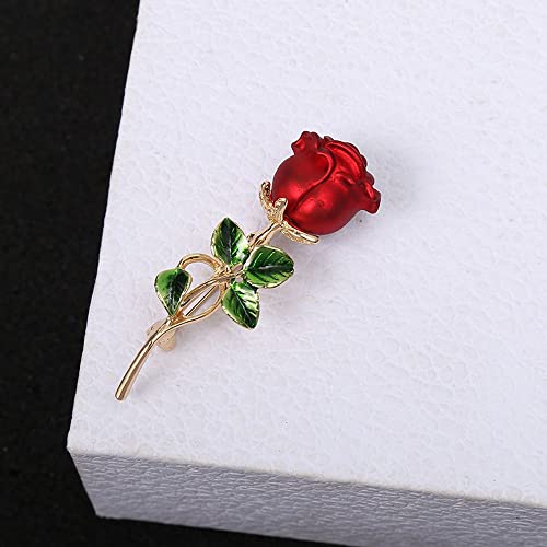 MZY118 Broche de Mujer, Broche de Flor de Rosa de aleación para Regalo de Accesorio de Ropa de Mujer, Pin de Insignias de Esmalte(C) Cover