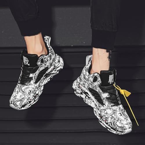 Men's Fashionable Sneakers with Unique Patterns. Comfortable and Versatile, Suitable for Running, Training, and Daily wear.4