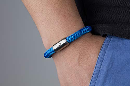 Fischers Fritze Armband Segeltau Makrele Stahlblau - Handgemacht im Geschenkkarton I Maritim & Wasserfest (21)