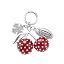 3d Cherry Keychain - Silver