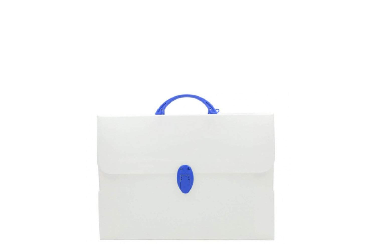 Portfolio, White, Minimalist Style, 27 x 37.5 x 8 cm, Legal Size, 100 Sheets Capacity, 100% Recycled, Ideal for School, Professionals, and Home Documents